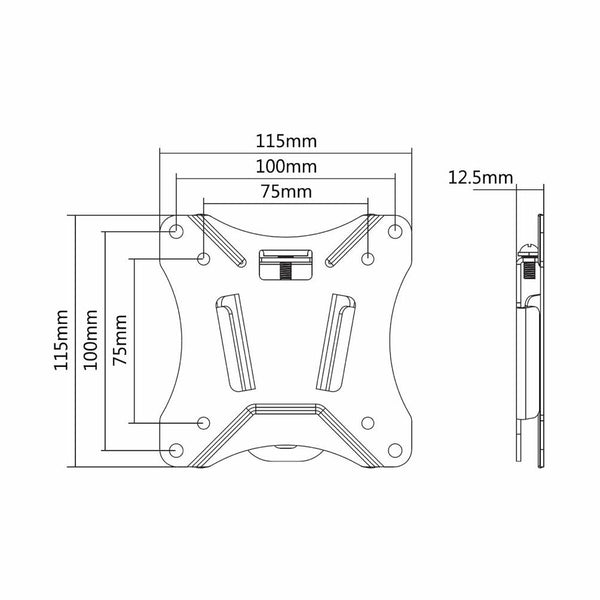 TV Halterung Neomounts NM-W25BLACK 10" 30" 25 kg