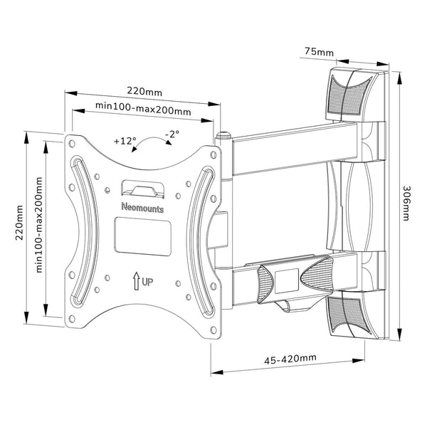 TV Halterung Neomounts WL40-550BL12 32-55" 35 kg