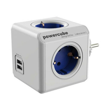 Würfel mit Steckdosenanschluss Power Cube Allocacoc 1202BL/DEOUPC USB
