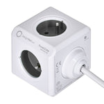 Würfel mit Steckdosenanschluss Allocacoc PowerCube Extended USB Type E Schwarz Würfel (1,5 m)