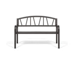Bank mit Rückenlehne Anthrazit Eisen (123 X 53 X 86 cm)