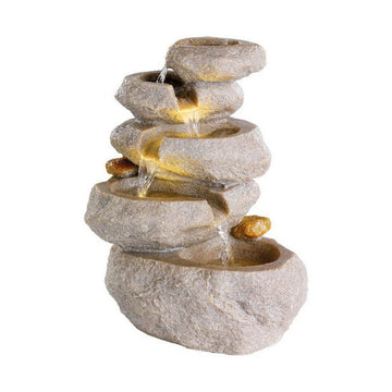 Springvand Lumineo Innen Gestein Stein (18 x 23 x 35 cm)