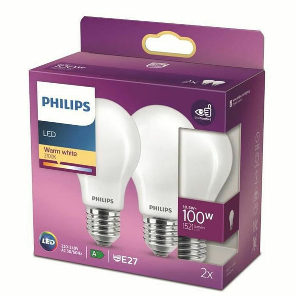 LED-Lampe Philips Equivalent 100 W E27 Weiß D (2700 K) (2 Stück)