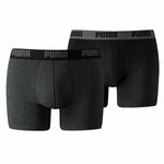 Packung Unterhosen Puma Basic Grau Boxer 2 Stücke