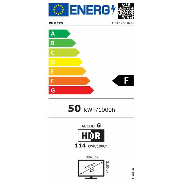 Smart TV Philips 43PUS8518/12 4K Ultra HD 43" LED HDR HDR10 AMD FreeSync Dolby Vision