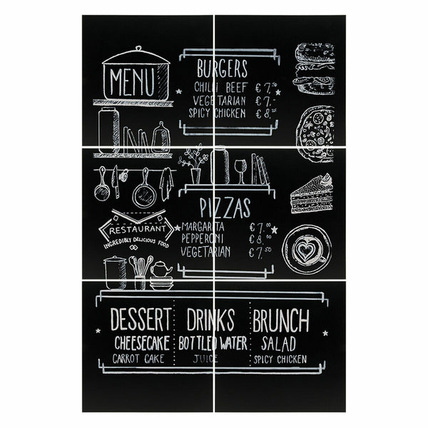 Tafel Securit Selbstklebende Haken Satz 40 x 40 cm 6 Stück