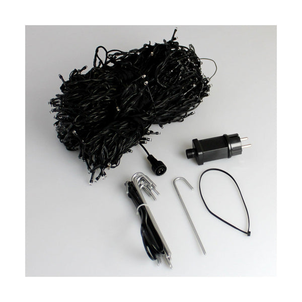 LED-Lichtvorhang Warmes licht Warmes Weiß 2 m Schwarz