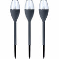 Solar-Gartenfackel-Set Progarden Dunkelgrau 21 x 8 x 31 cm Kunststoff