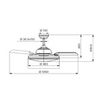 Deckenventilator mit Lampe Philips Atlas Weiß 35 W 28 W 4500 Lm