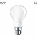 LED-Lampe Philips 60 W Mattierend Warmes Weiß F 8 W 60 W B22 3 Stück (2700 K)