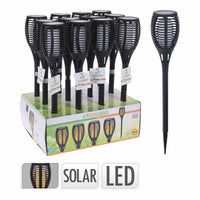 Solar-Gartenpfahl Progarden Schwarz Polypropylen Ø 10 x 58 cm Solar Flammeneffekt