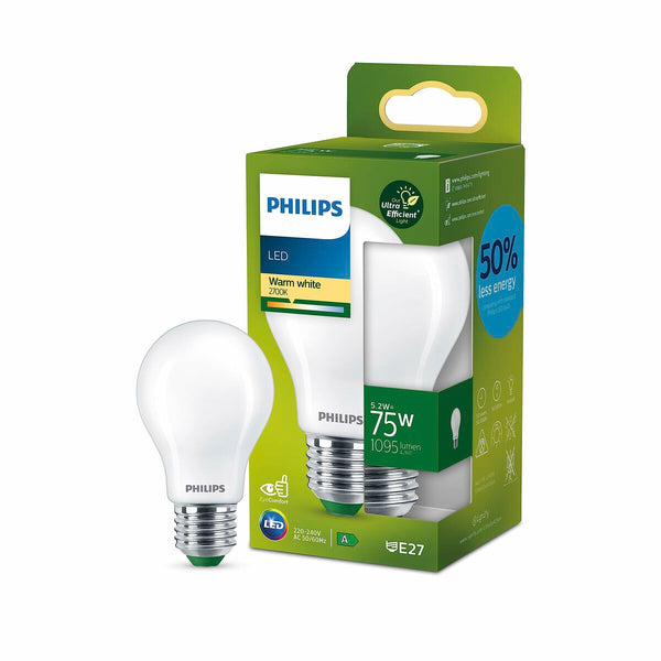 LED-Lampe Philips Classic A 75 W 5,2 W E27 1095 Lm (2700 K)