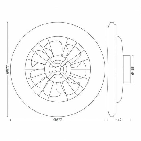 Deckenventilator mit Lampe Philips Weiß