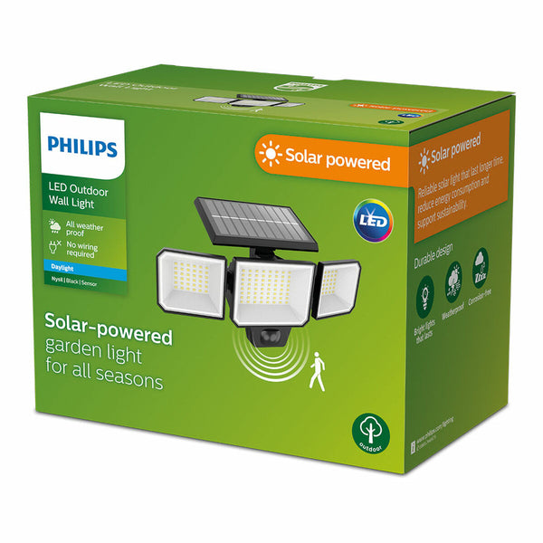 Solarscheinwerfer Philips 8,7 W 5000 K 29 x 11,7 x 16,8 cm Schwarz Solar