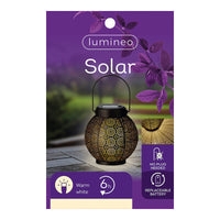Laterne Lumineo 897539 Solar 16 cm Schwarz Metall