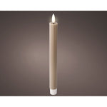 LED Kerze Lumineo Hellgrau Ø 2,2 x 24,5 cm