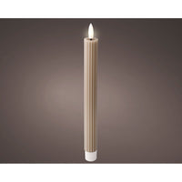 LED Kerze Lumineo Hellgrau Ø 2,2 x 24,5 cm