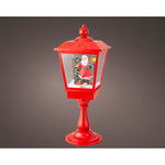 LED-Laterne Lumineo Rot Weihnachtsmann Musik Beweglichen