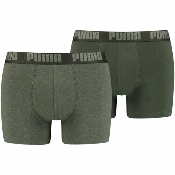 Herren-Boxershorts Puma Basic 2 Stücke Dunkelgrün