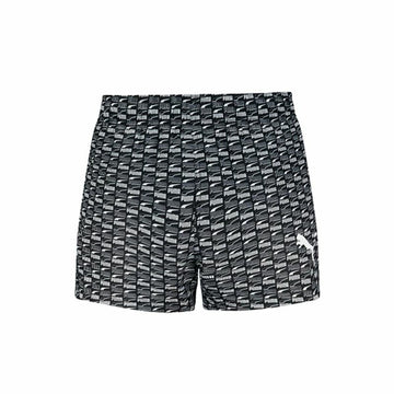 Herren Badehose Puma Puma Logo Print 1P Schwarz