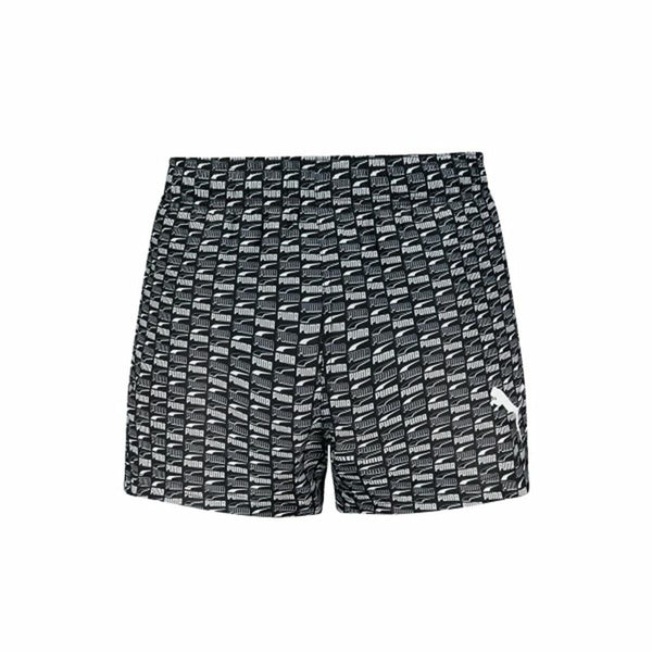 Herren Badehose Puma Puma Logo Print 1P Schwarz