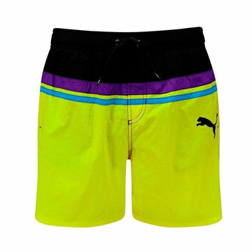 Herren Badehose Puma Heritage Mid Neongrün Hellgrün