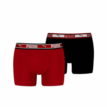 Herren-Boxershorts Puma Schwarz Rot