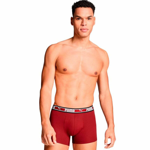Herren-Boxershorts Puma Schwarz Rot