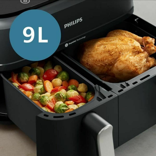 Heißluftfritteuse Philips NA351/00 Schwarz Silberfarben 2750 W 9 L