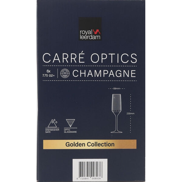 Champagnerglas Inde Carre optics 6 Stücke