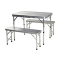 Tisch-Set mit 2 Stühlen Redcliffs 90 x 60 x 70 cm Grau (3 Stücke)