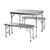 Tisch-Set mit 2 Stühlen Redcliffs 90 x 60 x 70 cm Grau (3 Stücke)