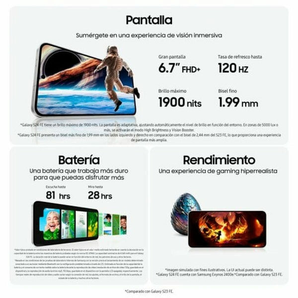 Smartphone Samsung Galaxy S24 FE 5G 6,7" 8 GB RAM 256 GB grün