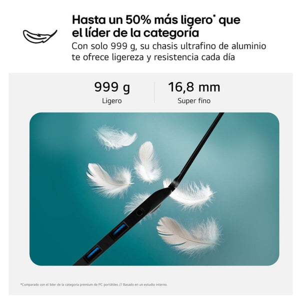 Laptop LG 14ZD90RU-G.AX55B 14" i5-1334U 16 GB RAM 512 GB SSD Qwerty Spanisch