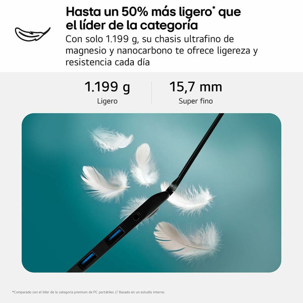 Laptop LG 16Z90T-G.AD88B intel core ultra 7 255H 2 TB SSD 16" 32 GB RAM