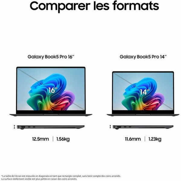 Laptop Samsung GALAXY BOOK5 PRO 14" intel core ultra 7 256V 16 GB RAM 512 GB SSD