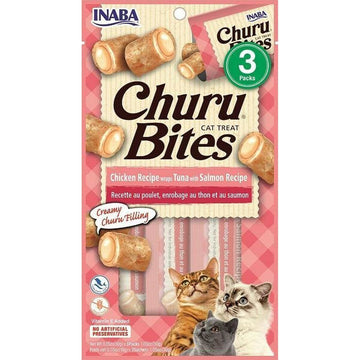 Snack für Katze Inaba Churu Bites Huhn Lachsfarben Thunfisch Fisch