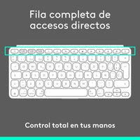 Bluetooth-Tastatur Logitech 920-013011 Qwerty Spanisch Grau Weiß/Grau