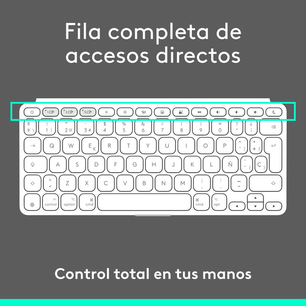 Bluetooth-Tastatur Logitech 920-013011 Qwerty Spanisch Grau Weiß/Grau