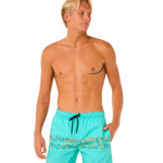 Herren Badehose Rip Curl Framed Volley Update grün Wasser