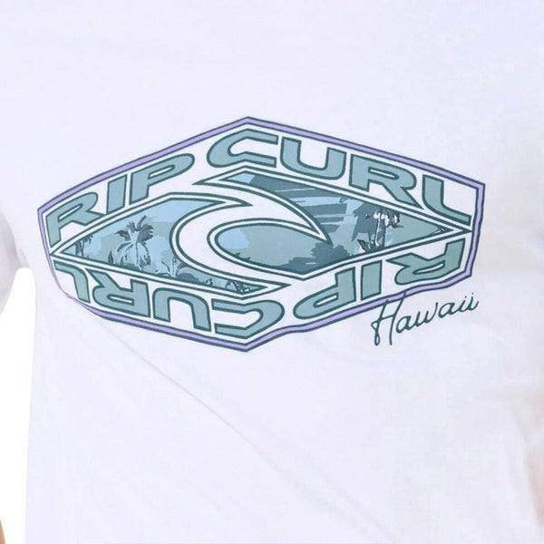 Herren Kurzarm-T-Shirt Rip Curl Refill Tee Weiß XL