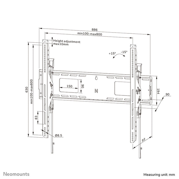 TV Halterung Neomounts WL35-750BL18 43"