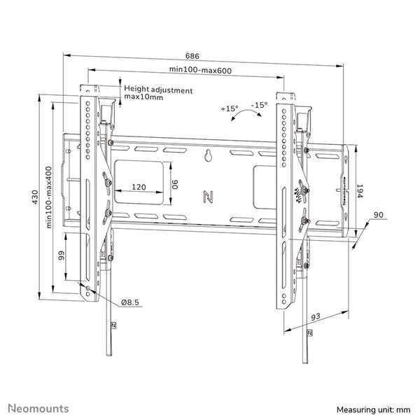 TV Halterung Neomounts WL35-750BL16 42" 86"
