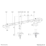 Bildschirm-Träger für den Tisch Neomounts DS60-600BL2 10" 32"