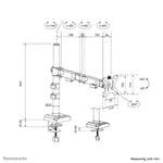 Bildschirm-Träger für den Tisch Neomounts DS60-600BL1 10" 32"