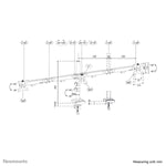 Bildschirm-Träger für den Tisch Neomounts DS60-600BL3 10" 27"
