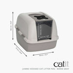 Katzentoilette Catit 46 x 55 x 45 cm mit Deckel Jumbo Grau Kunststoff