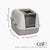 Katzentoilette Catit 46 x 55 x 45 cm mit Deckel Jumbo Grau Kunststoff