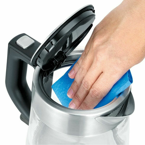 Elektrischer Wasserkocher mit LED-Licht Severin WK 3468 Schwarz Durchsichtig Edelstahl 2200 W 1 L