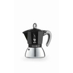 Italienische Kaffeemaschine Bialetti Moka Schwarz Edelstahl Aluminium 200 ml 4 Kopper